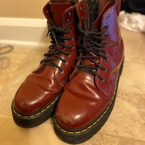 Maroon Doc Martens